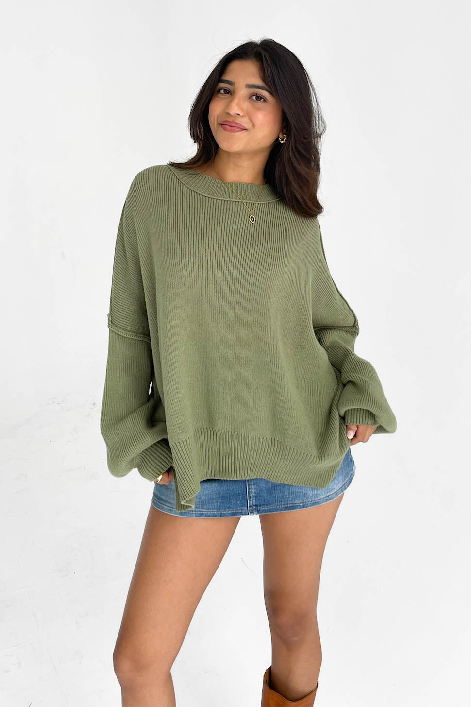 Martha Sweater in Moss