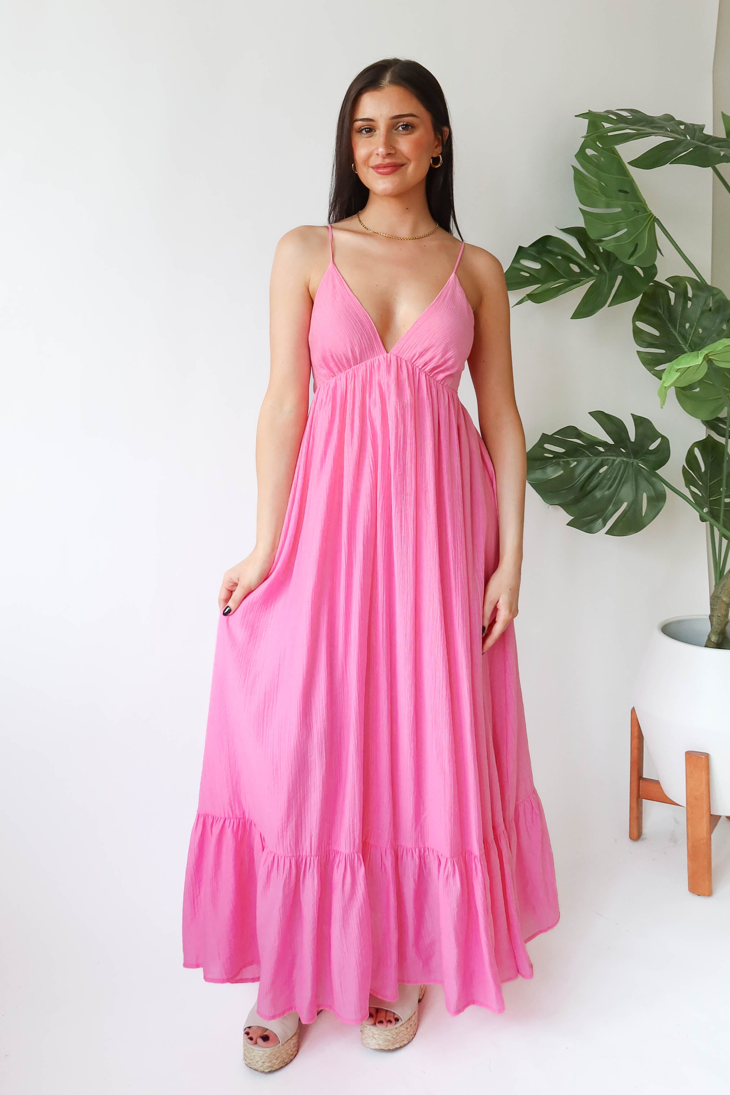 Shine Bright Maxi Dress in Pink