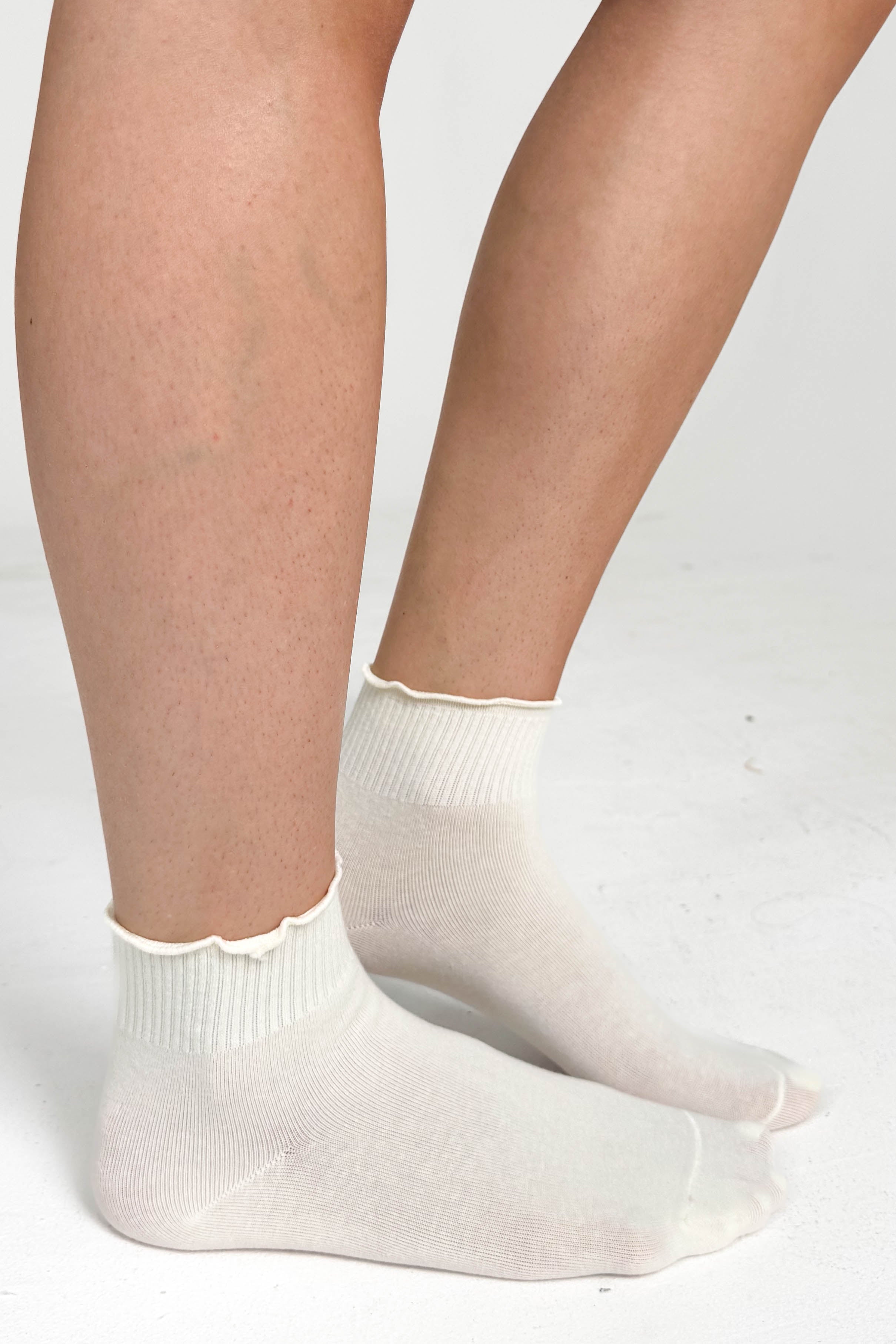 White Ruffle Socks