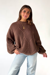 Logan Oversized Sweater in Brown