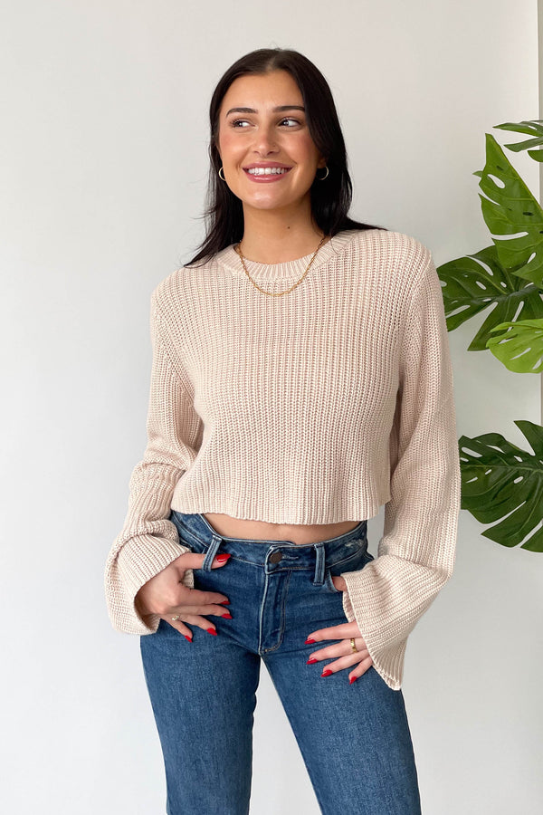 Act Natural Sweater in Cream