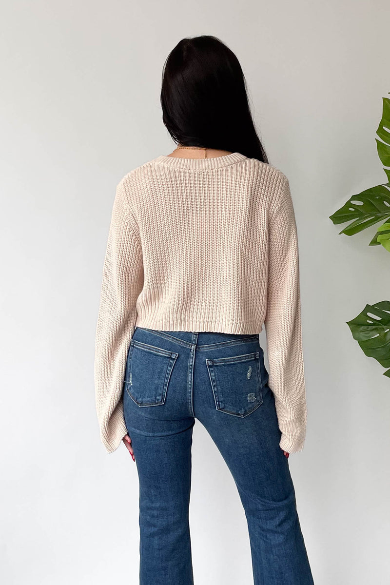 Act Natural Sweater in Cream