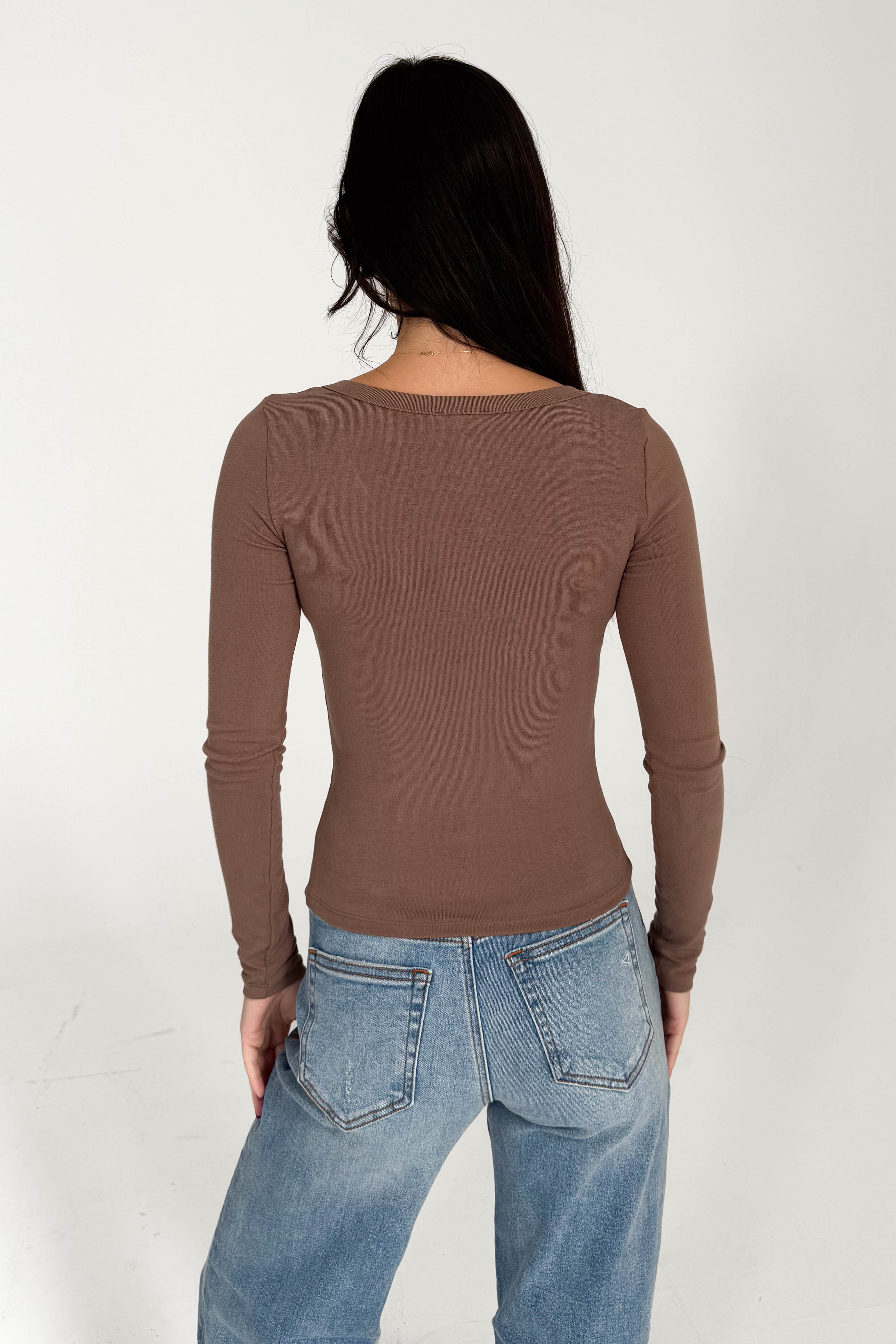 Ashley Long Sleeve in Mocha