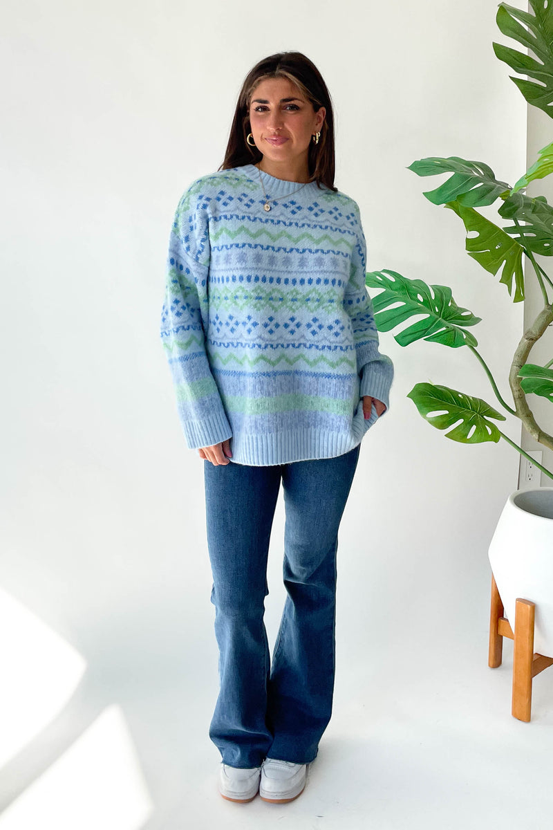 Cool Vibes Sweater in Blue