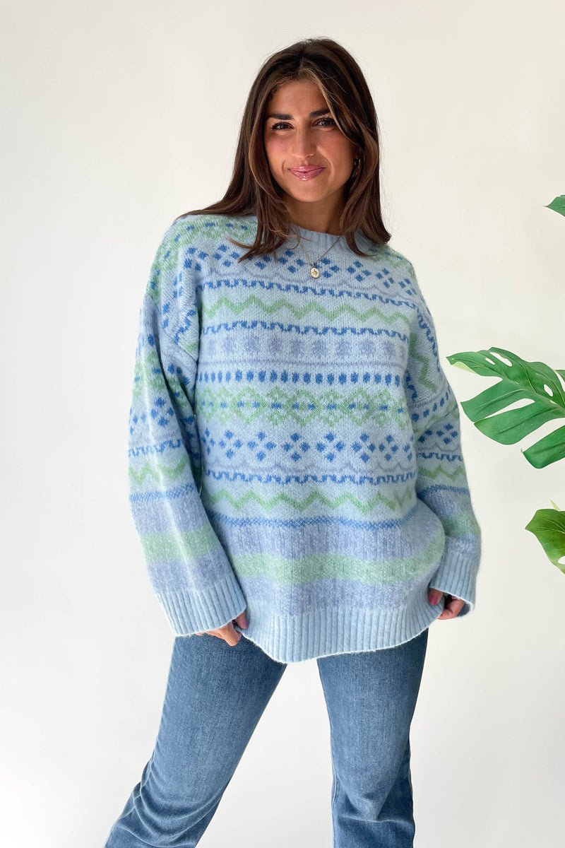 Cool Vibes Sweater in Blue