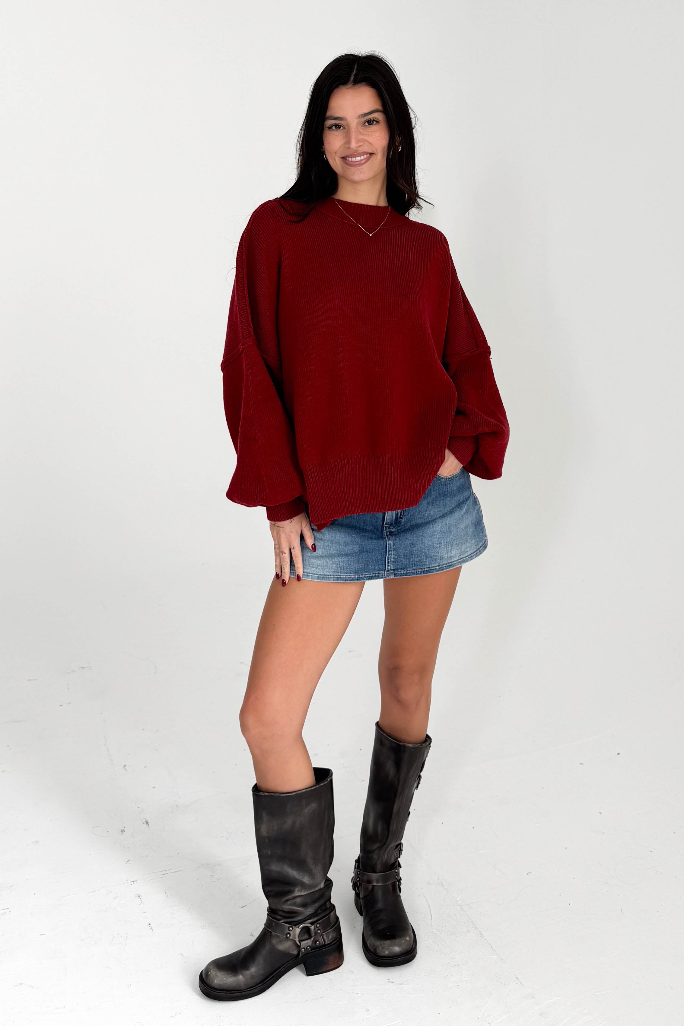 Martha Sweater in Red