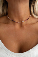 Rayna Choker Necklace in Ruby