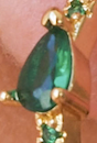 Devina Hoops in Emerald