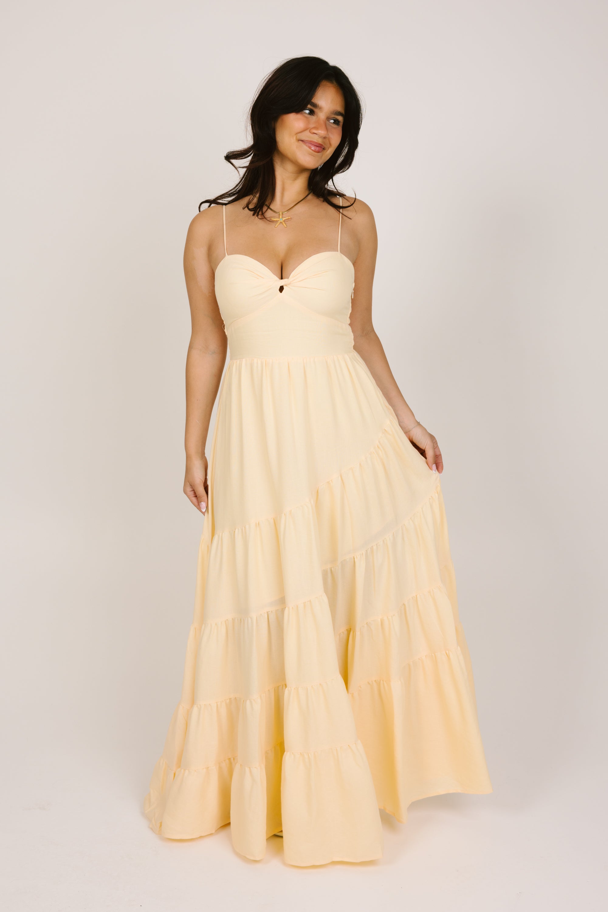 Catching Feelings Dress in Butter