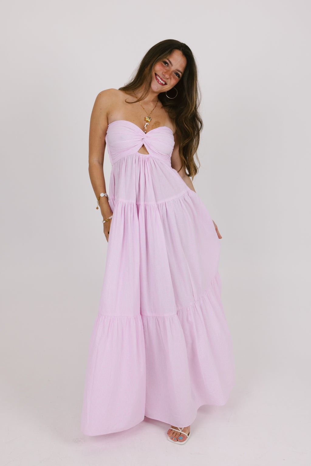 dress grey pink Joelle Dress