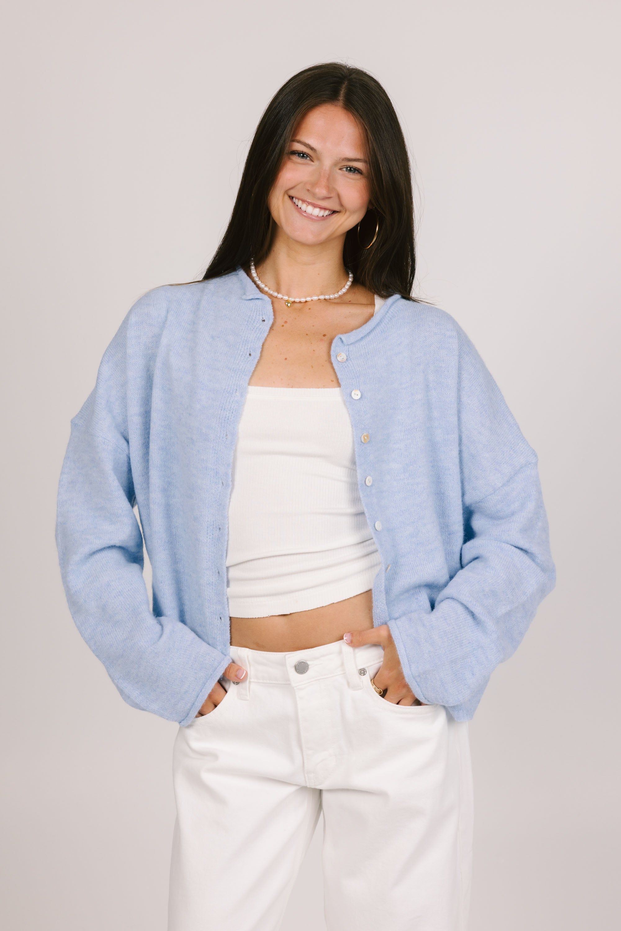 Phoebe Cardigan in Sky Blue