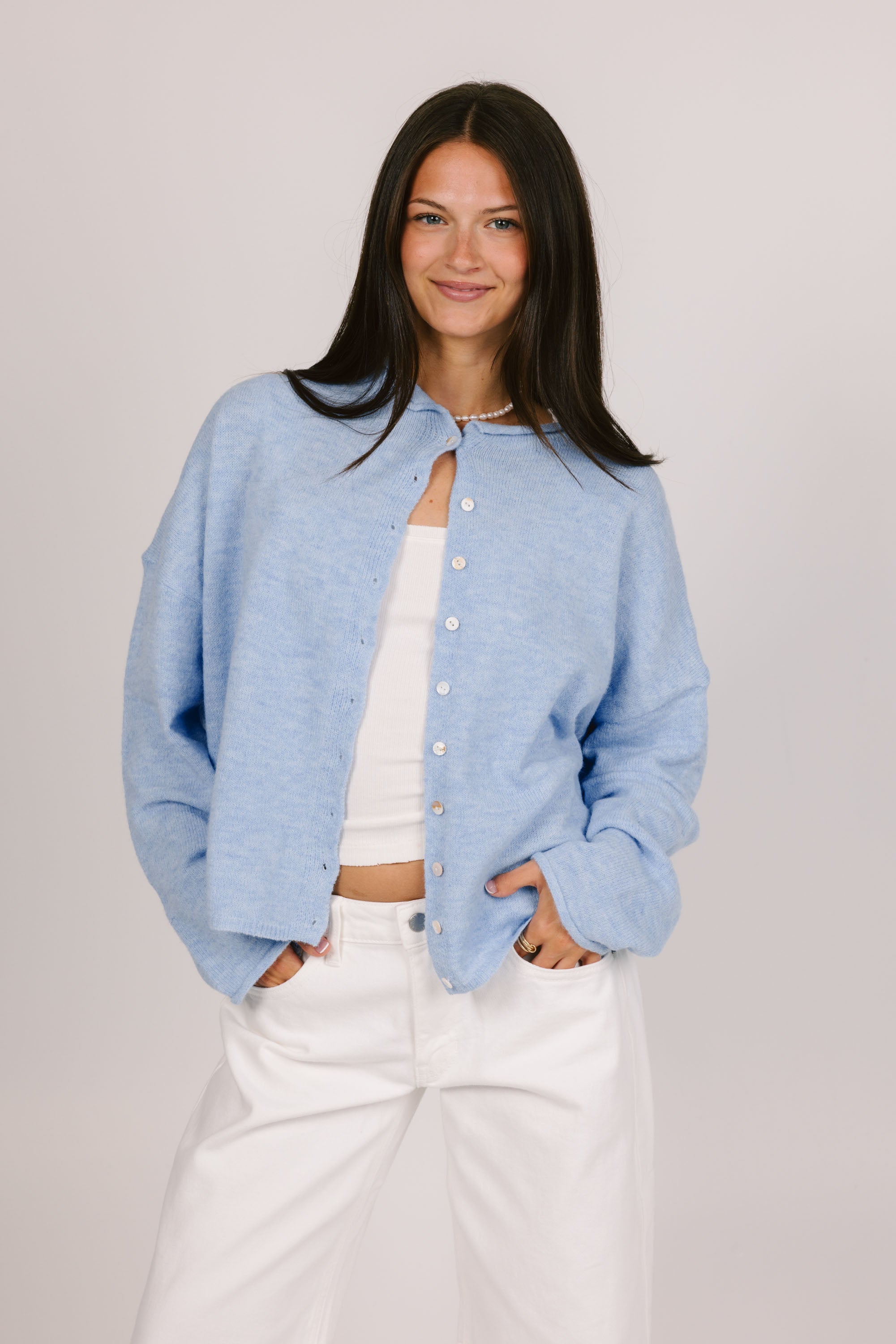 Phoebe Cardigan in Sky Blue
