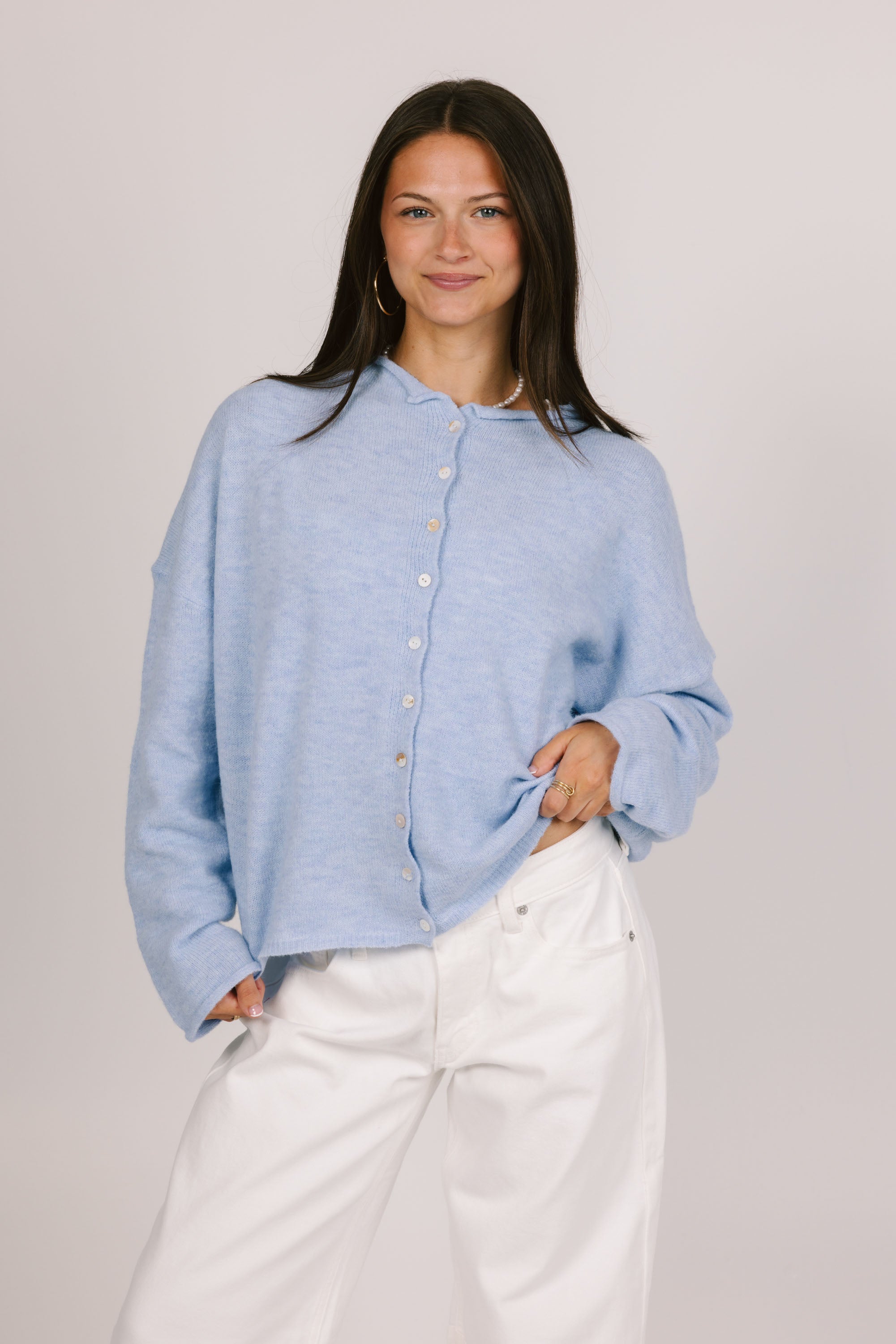 Phoebe Cardigan in Sky Blue