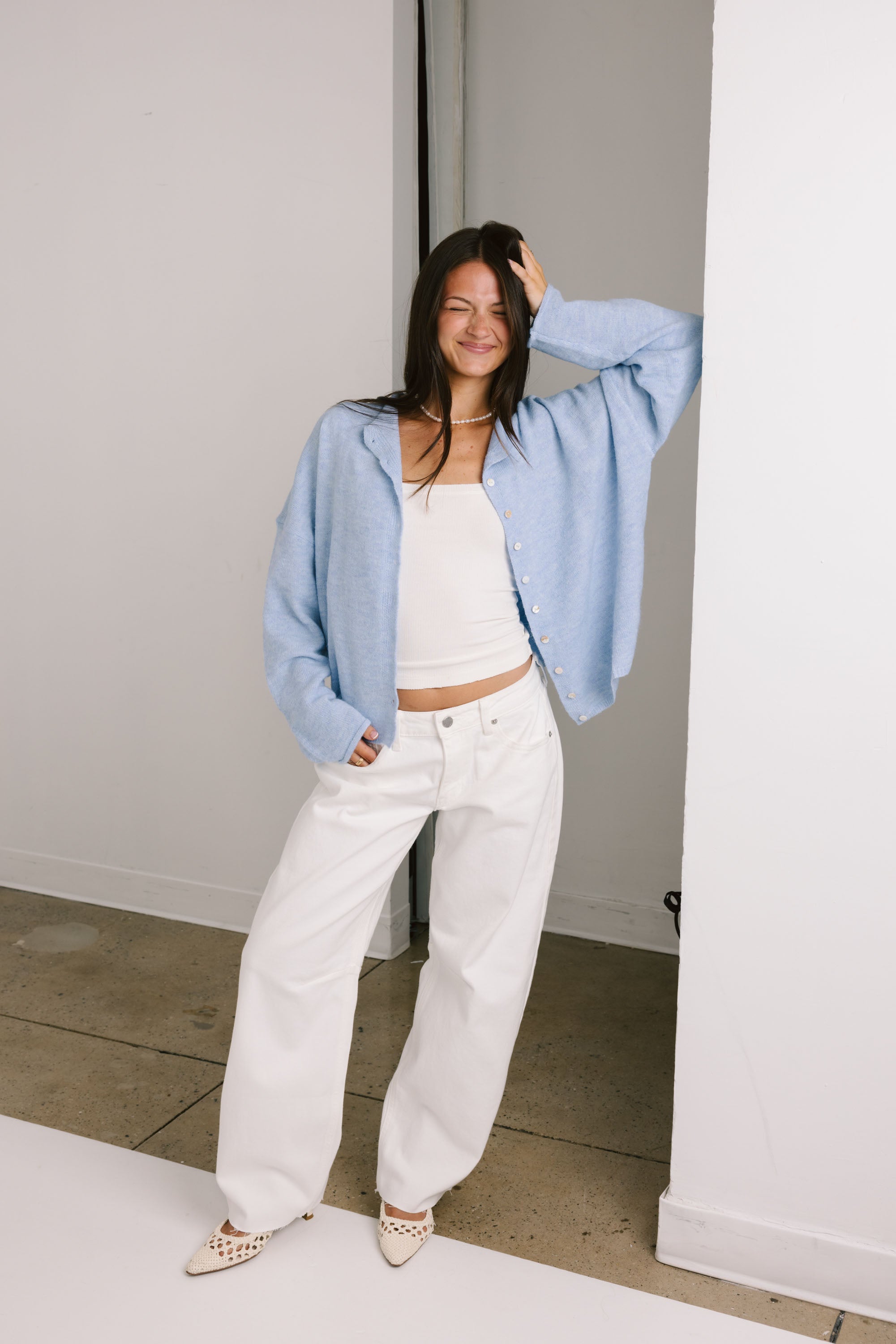 Phoebe Cardigan in Sky Blue