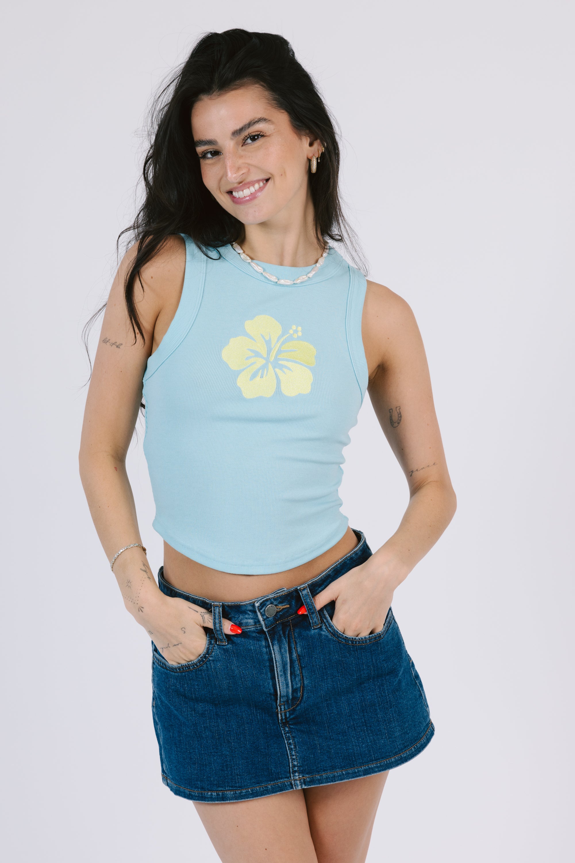 Sweet Petal Tank in Blue