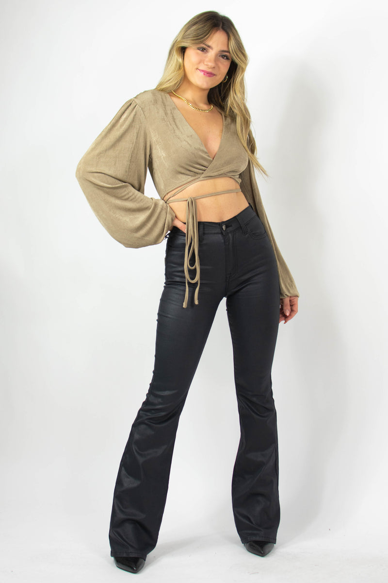 Jacqueline Long Sleeve in Taupe