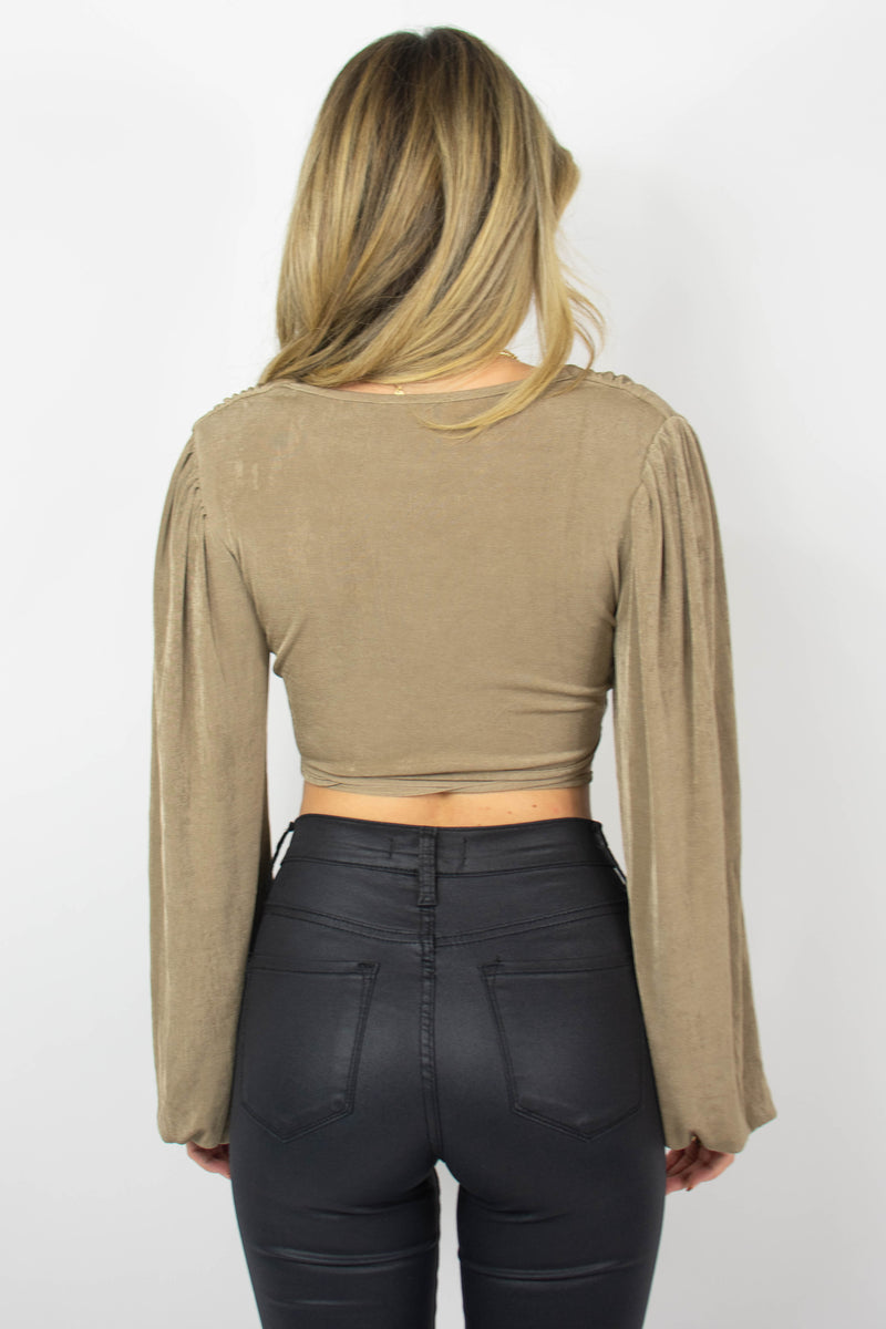 Jacqueline Long Sleeve in Taupe