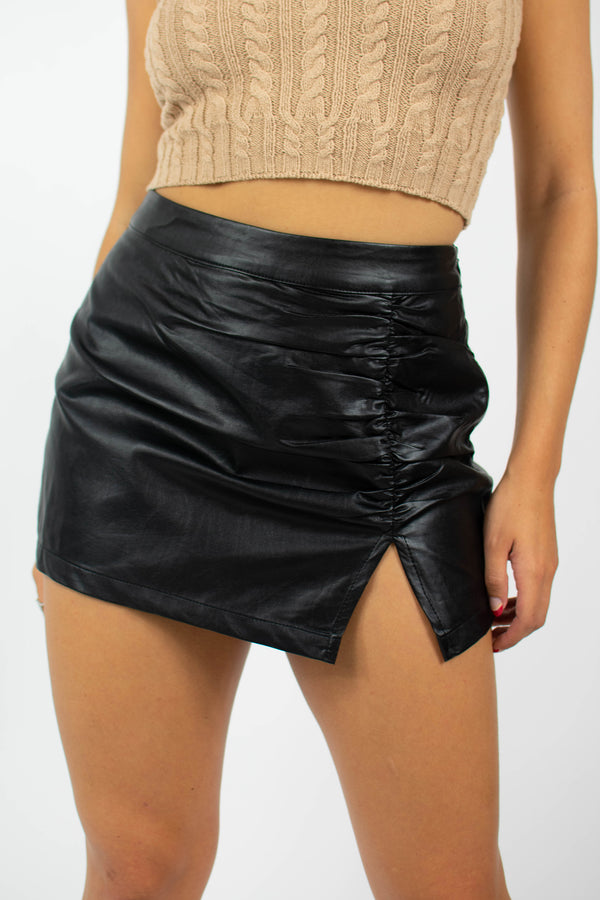 Night Out Pleather Skort