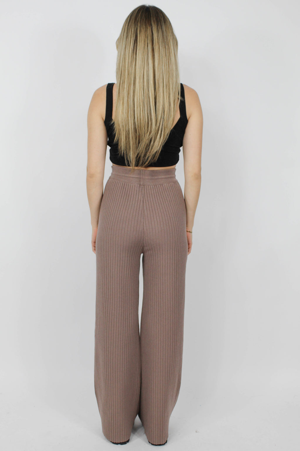 Unwritten Love Knit Pants in Brown Grey Bandit