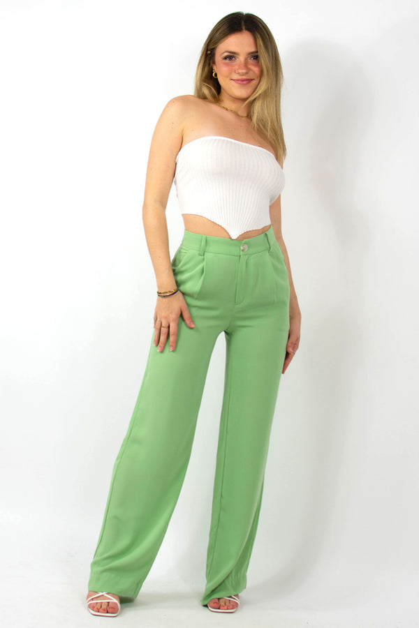 Go With The Flow Trousers in Green