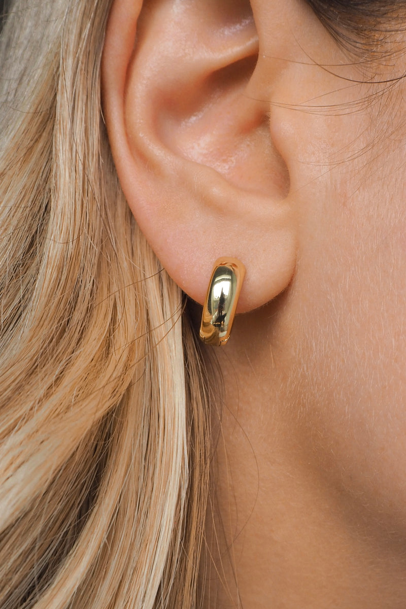Chunky Gold Baby Hoops