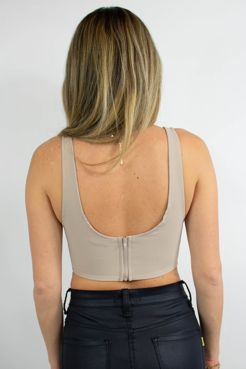 Marley Top in Taupe