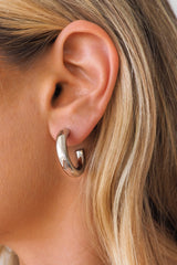 Silver Chunky Hoops