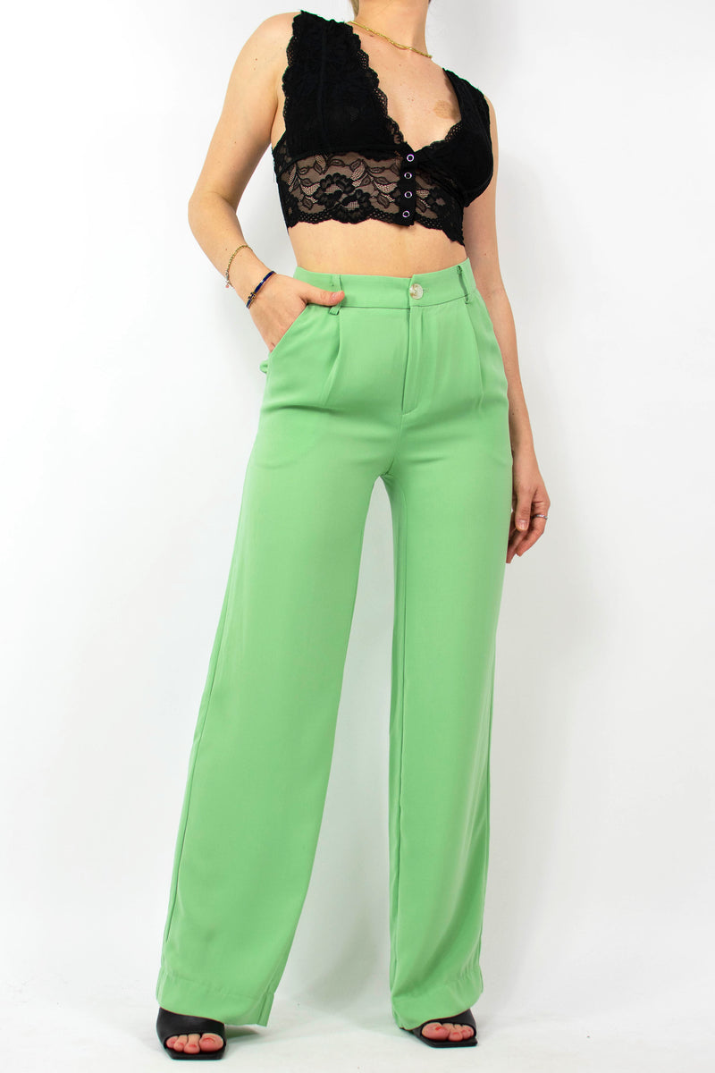 Go With The Flow Trousers in Green